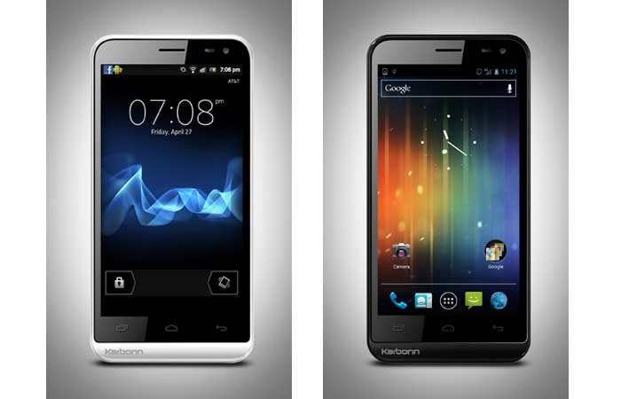 Karbonn Smart A12 sports a 4.5-inch capacitive screen, comes with Broadcom's 1GHz ARM Cortex A9 processor, has a 5-megapixel rear camera and VGA front camera and runs on Android 4.0 (Ice Cream Sandwich).<br />
Launch Price: Rs. 7,990<br />
<a href="http://gadgets.ndtv.com/mobiles/news/karbonn-launches-smart-a12-smartphone-with-45-inch-display-for-rs-7990-352863">Read more</a>