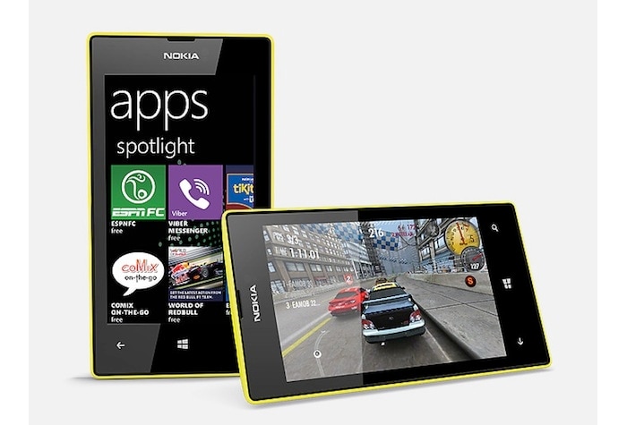 Nokia Lumia 520 comes with 4.0-inch WVGA display, runs Windows Phone 8, is powered by a Snapdragon S4 1GHz dual-core processor, a 5-megapixel rear camera and 8GB internal storage expandable up to 64GB via microSD card.<br />
Launch Price: Rs. 10,499.<br />
<a href="http://gadgets.ndtv.com/mobiles/news/nokia-lumia-520-cheapest-windows-phone-8-mobile-now-available-in-india-350844">Read more</a>