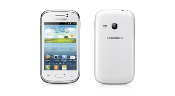 Samsung Galaxy Young is a dual-SIM smartphone which features a 3.27-inch HVGA TFT display, is powered by a 1GHz processor, runs Android 4.1 (Jelly Bean), has a 3-megapixel rear camera.<br />
Launch Price: Rs. 8,290.<br />
<a href="http://gadgets.ndtv.com/mobiles/news/samsung-galaxy-young-and-galaxy-y-plus-smartphones-now-available-online-351375">Read more</a>