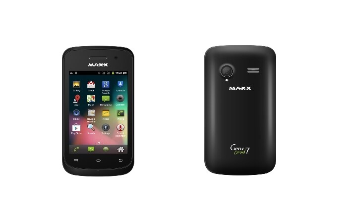 <a href="http://gadgets.ndtv.com/maxx%20mobile-genx-droid-7-976">Maxx Mobile AX 353</a> also dubbed as GenX Droid 7, sports a 3.5-inch HVGA display with a resolution of 320x480 pixels.<br /> 
<a href="http://gadgets.ndtv.com/mobiles/news/maxx-mobile-ax5-plus-ax40-ax353-and-ax50-mid-range-android-smartphones-launched-1-405825">Read more</a>