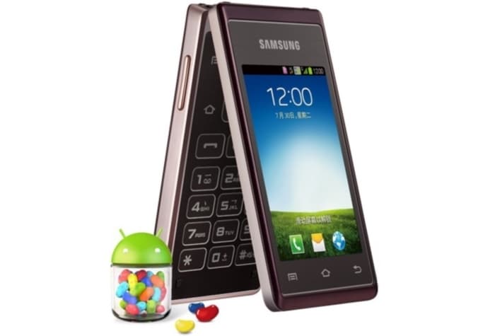 The <a href="http://gadgets.ndtv.com/samsung-w789-975">Samsung W789</a> features a 3.3-inch HVGA display with 320x480 pixel resolution and boasts dual-screen setup.<br />
<a href="http://gadgets.ndtv.com/mobiles/news/samsung-w789-flip-phone-with-android-41-officially-launched-405607">Read more</a>