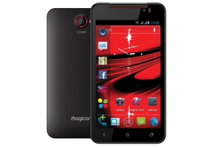 <a href="http://gadgets.ndtv.com/magicon-ultrasmart-q50-magnus-915">Magicon Q50 Magnus</a> is a dual-SIM dual-standby phone that has a 1GHz dual-core processor with 512MB RAM for processing.<br />
Launch Price: Rs. 7,999.<br /> 	
<a href="http://gadgets.ndtv.com/mobiles/news/magicon-q50-magnus-with-50-inch-display-launched-for-rs-7999-389465">Read more</a>