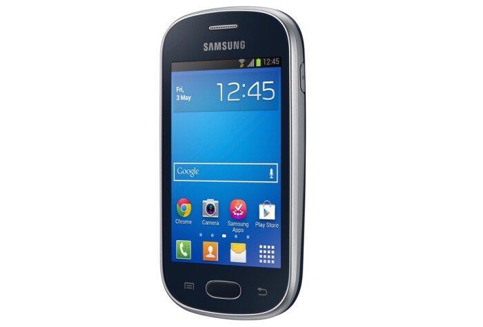 <a href="http://gadgets.ndtv.com/samsung-galaxy-fame-lite-1076">Samsung Galaxy Fame Lite</a> comes with 3.5-inch HVGA (320 x 480) display and is powered by 850MHz processor.<br />

<a href="http://gadgets.ndtv.com/mobiles/news/samsung-galaxy-trend-lite-and-galaxy-fame-lite-launched-430925">Read more</a>