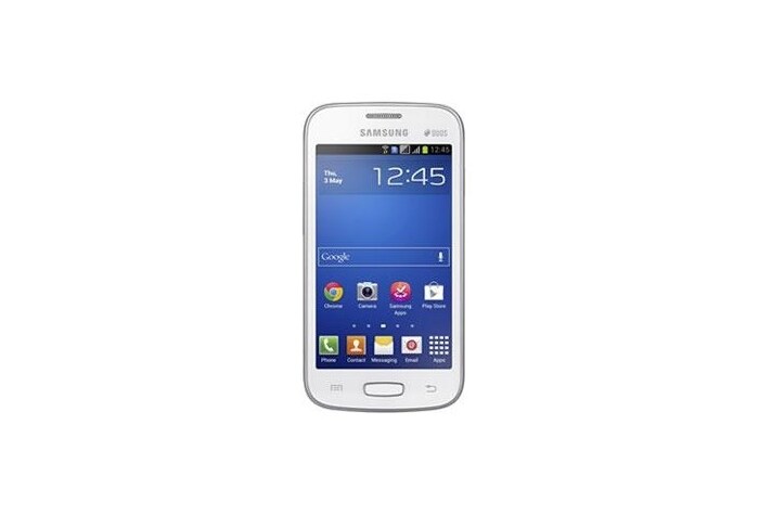 <a href="http://gadgets.ndtv.com/samsung-galaxy-star-pro-1057">Samsung Galaxy Star Pro</a> runs Android 4.1 Jelly Bean and supports dual-SIM (GSM+GSM). <br />
<a href="http://gadgets.ndtv.com/mobiles/news/samsung-galaxy-star-pro-budget-smartphone-available-online-for-rs-6989-426297">Read more</a>