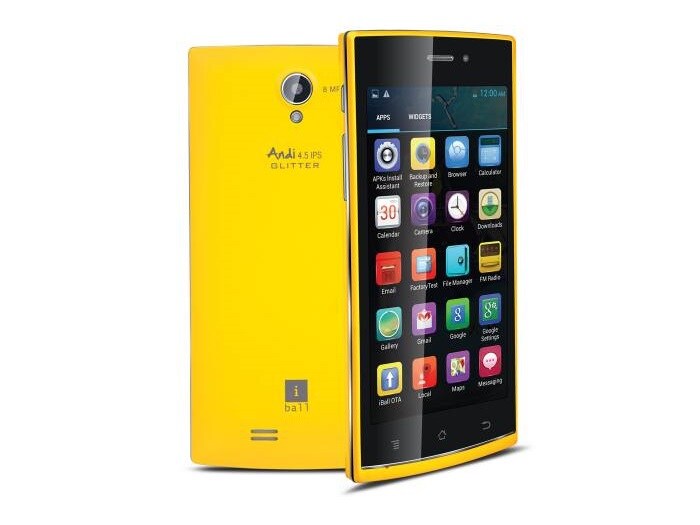 <a href="http://gadgets.ndtv.com/iball-andi-4-5p-glitter-1497">iBall Andi 4.5P Glitter</a> smartphone runs Android 4.2.2 Jelly Bean out-of-the-box.

<br /> 

<a href="http://gadgets.ndtv.com/mobiles/news/iball-andi-45p-glitter-with-3g-support-quad-core-cpu-launched-at-rs-7399-506844">Read more</a>
