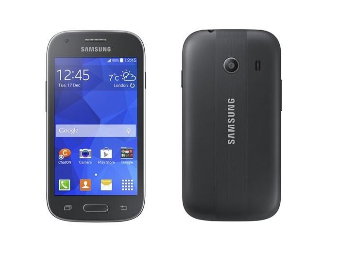 <a href="http://gadgets.ndtv.com/samsung-galaxy-ace-style-1469">Samsung Galaxy Ace Style</a> runs Android 4.3 Jelly Bean out-of-the-box.
<br /> 

<a href="http://gadgets.ndtv.com/mobiles/news/samsung-galaxy-ace-style-with-android-44-kitkat-launched-505757">Read more</a>