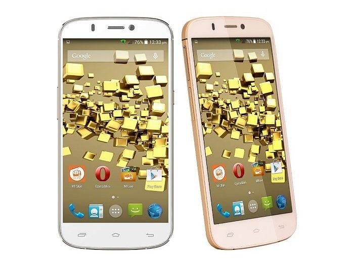 <a href="http://gadgets.ndtv.com/micromax-canvas-gold-a300-1700">Micromax Canvas Gold A300</a> packs a 2300mAh battery.

 <br />

<a href="http://gadgets.ndtv.com/mobiles/news/micromax-canvas-gold-with-android-44-octa-core-soc-listed-on-companys-site-544291"> Read more </a>