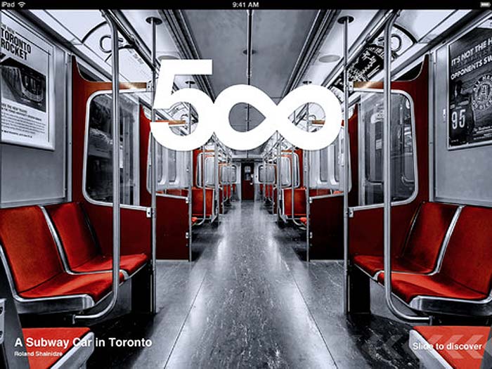 <b>Free</b><br />The official app of the Toronto-based image hosting service 500px, this iPad app allows you discover great images, showcase your photos, create slideshows, browse your friends' photos and your favourites. | <b><a href="http://itunes.apple.com/us/app/500px/id471965292?mt=8" target="_blank">Details and download</a></b>