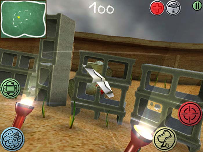 <b>Free</b><br />Air Wings is a flying battle game where you pilot a paper airplane and shoot your network opponents using weaponry such as the spit wads, rubber bands, heat seeking pencils, firecracker bombs, and suction cups. | <b><a href="http://itunes.apple.com/in/app/air-wings/id496386846?mt=8" target="_blank">Details and download</a></b>