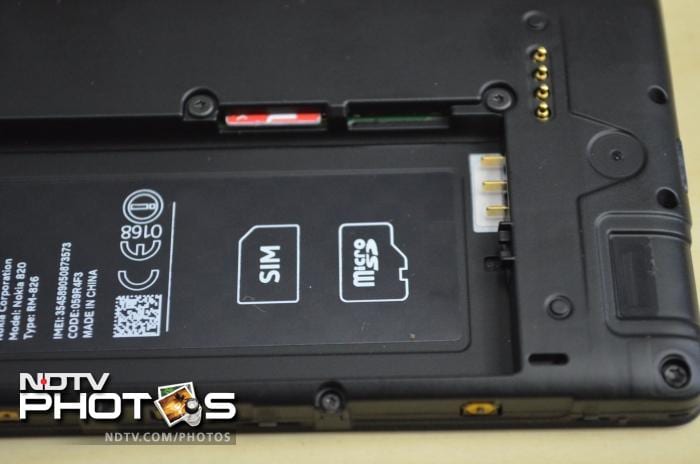 The SIM card and the micro SD card slots are located next to each other.