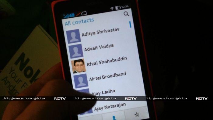 You can scroll and swipe through the contact list just like any other modern smartphone.