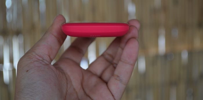 The left side of the device and the base are clean with no buttons or ports.