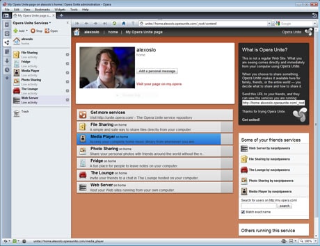 With Opera Unite, creating a full Web service could be as easy as coding a Web page.