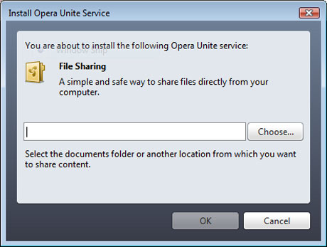 Opera Unite is available in a special version of the Opera 10 desktop browser from Opera Labs. Opera Unite services run directly in the browser.