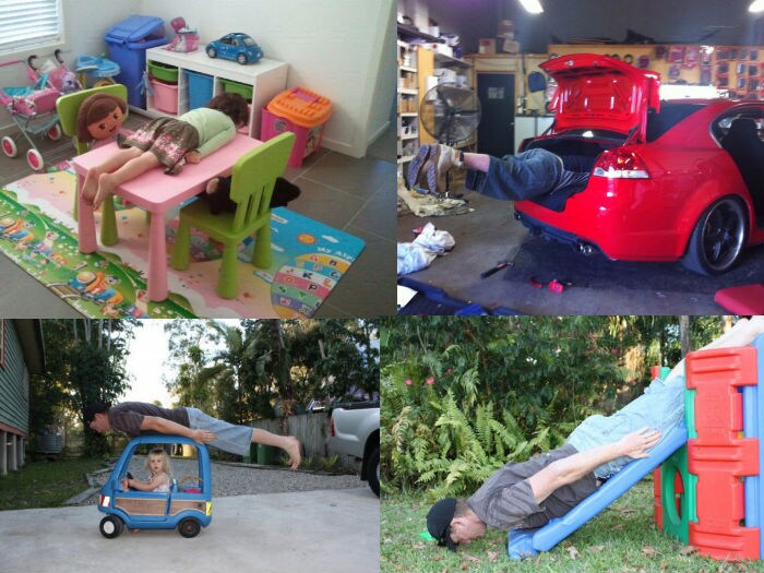 Planking is the new social media rage where people lie on their stomach, like a plank, on the most imaginative of places and post their photos on Facebook. Here are some photos from a group called the Brisbane Planking Association.