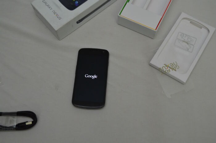 Power up the device and you will be greeted with the all familiar Google logo