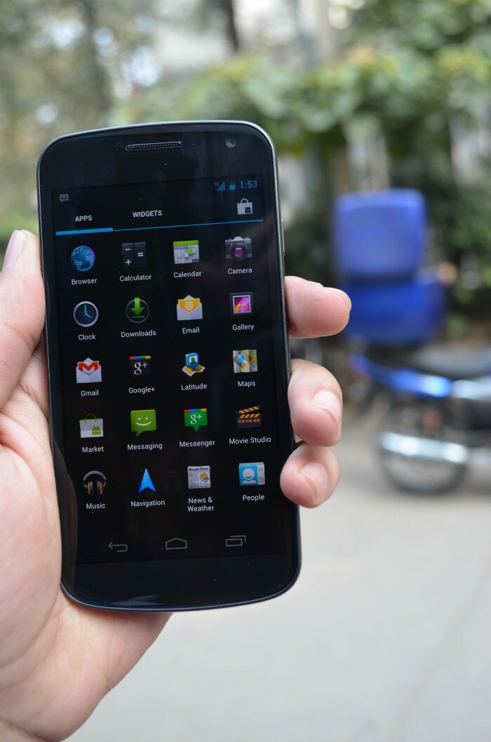 The apps and widgets can be easily accessed from the onscreen menu