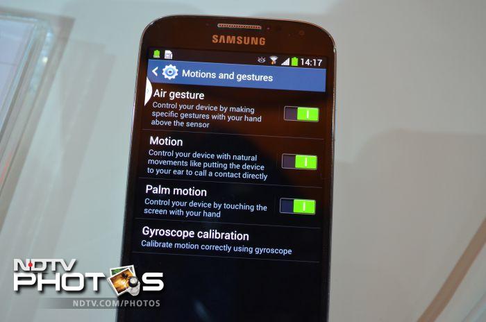 The Galaxy S4 offers smart features like motion control and hand gestures.