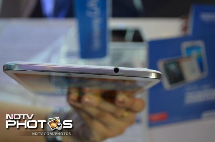 The 3.5mm jack is placed on top of the tablet.<br />
<a href="http://gadgets.ndtv.com/tablets/news/samsung-galaxy-tab-3-70-and-galaxy-tab-3-80-launched-in-india-393769">Read more</a>