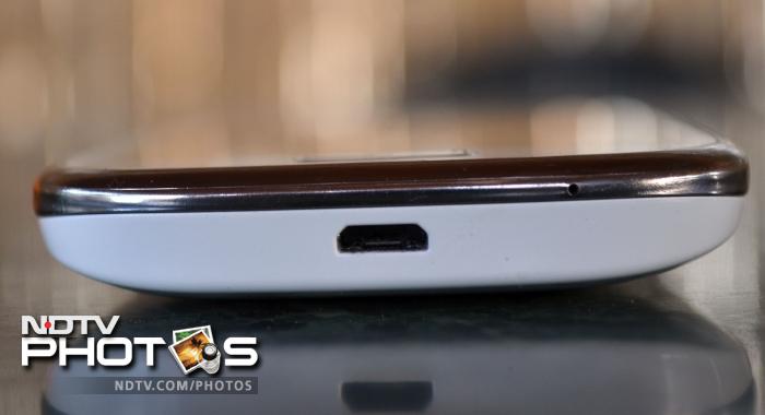 The micro-USB port is placed at the bottom of the phone.