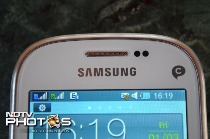 The earpiece is positioned just above the screen.