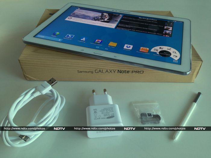 The Samsung Galaxy Note Pro comes with an S Pen stylus, replaceable tips, and a small tweezer tool to help you swap the tips.