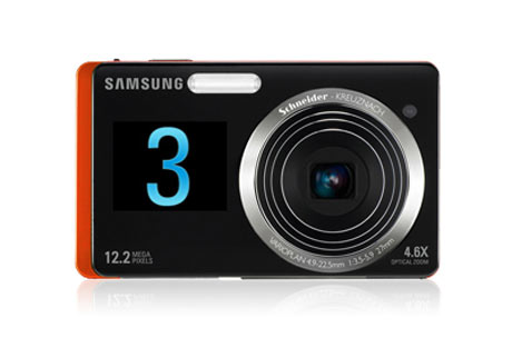 Samsung's Smart Gesture User Interface employs the built-in gravity sensor to set the camera automatically into self-portrait mode with smile detection with one tap on the front LCD screen. For self-portrait shots, users need only tap and smile and the picture will be taken without pressing on the shutter button.