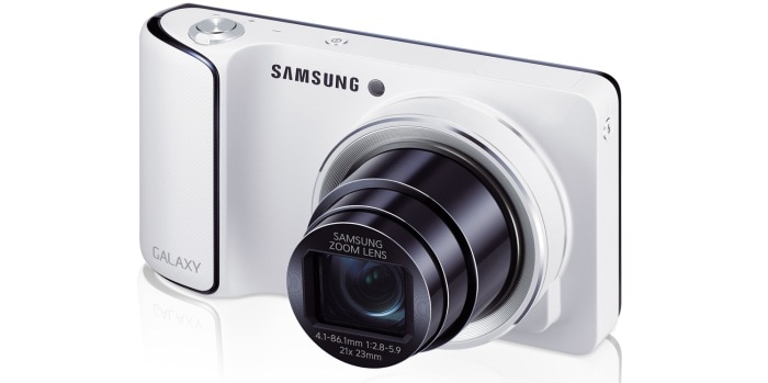 The Samsung Galaxy Camera comes with a 16.3 effective megapixel 1/2.3" BSI CMOS sensor.
