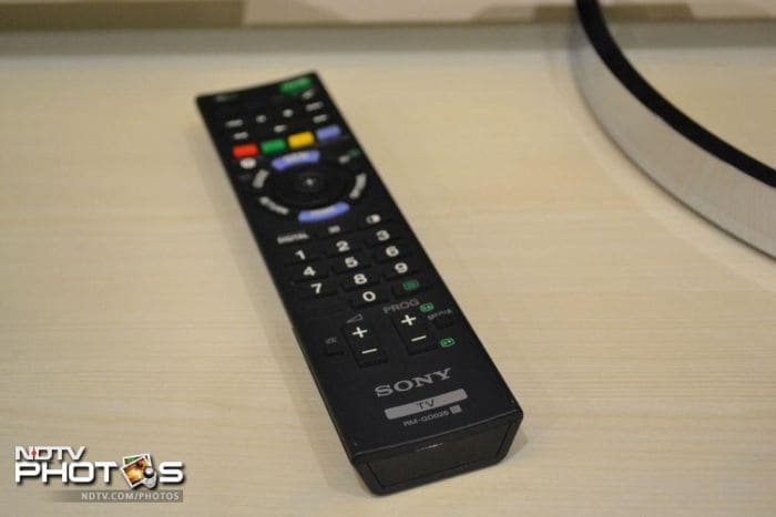 Sony is offering two remotes with this TV. This remote looks much like the traditional remote.