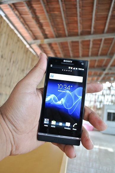 The Sony Xperia S feels light.