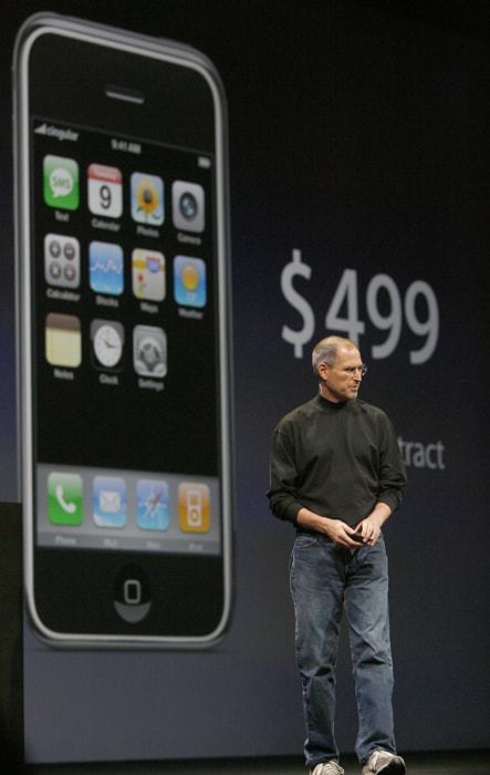 <b>The iPhone</b> project started in 2003 and the phone was finally announced in January 2007. The basic idea was to build a digital convergence product, the ultimate digital device that would combine a phone, PDA, and iPod.<br><br>The iPhone prototype was eventually ready for Macworld, on January 9, 2007. When Steve took the stage at Moscone Center in San Francisco; he told his audience they would make some history together. He knew the iPhone would be one of the most important products in Apple's history, one that would set its destiny for decades to come.