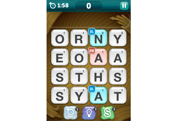 Scramble with Friends (by Zynga, on iOS) - The popular word game now let's you play even in the virtual world.