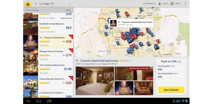 With this app you can book hotels and flights anywhere.