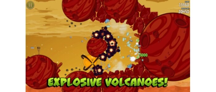 #1 Angry Birds Space - The Bad Piggies are still hiding out on the fiery planet with the commandeered Mars Curiosity Rover. Can the birds recover their eggs and rescue the rogue rover?