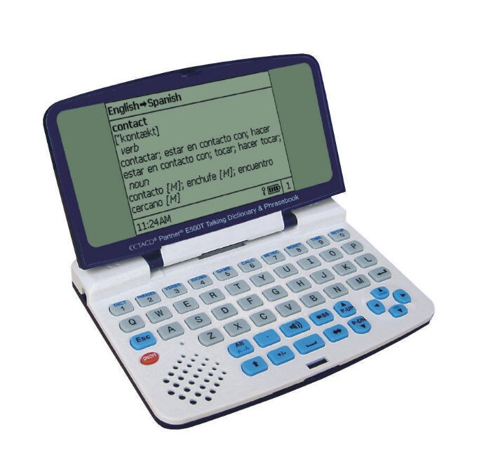 <b>ECTACO Partner P500</b><br><br>
Ever been on an exotic foreign holiday only to be stuck with language problems while ordering a meal or taking a cab? You need the ECTACO partner P500 translator. You can type-in what you want to say and it will instantly translate it into the language it supports; and its not one of those broken translations you get on Google Translate. The interface is very intuitive and simple to use. It even has a text-to speech voice synthesis system, which detects the voice and translates it.<br>
(Note: Only available through online orders and prices vary on the basis of translation model)