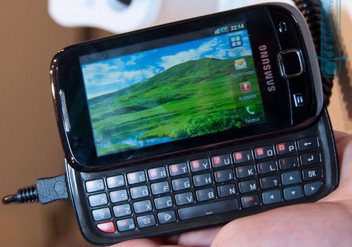 <b>Samsung-i5510-02</b><br><br>
This is Samsung's latest mobile phone offering, featuring a slide-out QWERTY keyboard and running on the Android 2.2 OS. Other features include Bluetooth connectivity, Wi-Fi, UMTS, a 5MP camera and a microSD card expandable memory. No launch date has been announced but the device will cost about $256.