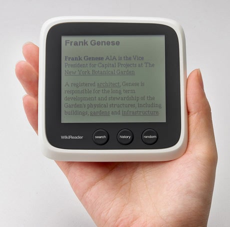 WikiReader: Entire Wikipedia on your palm