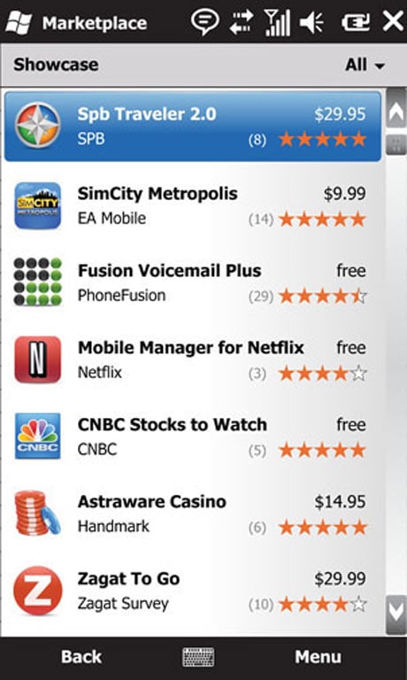 Microsoft is also launching a mobile application store akin to Apple's store for iPhone apps on iTunes.