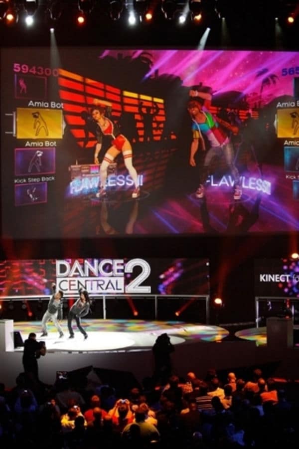 Developers demonstrate the Dance Central 2 game at the Electronic Entertainment Expo (E3). The biggest improvement in this iteration of the game is multiplayer support. (Photo: AFP)