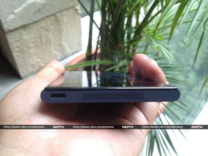 The Micro-USB port and the speaker grill are located at the bottom of the phone.