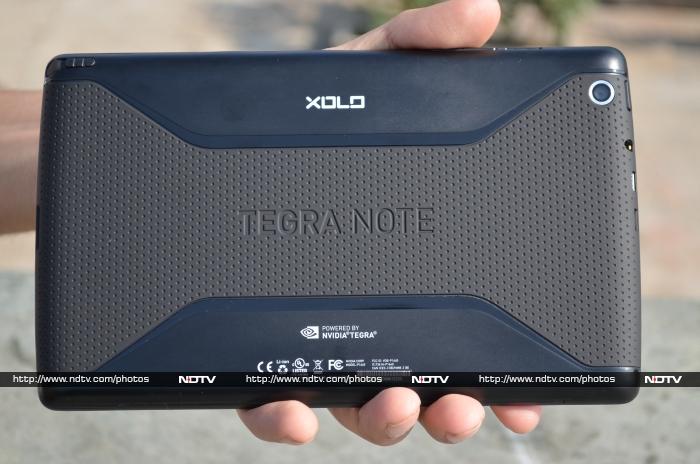 The tablet features a textured back.