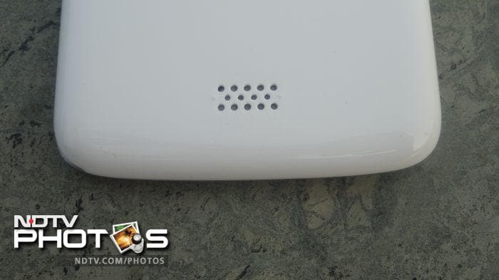 There's a small speaker outlet towards the bottom.