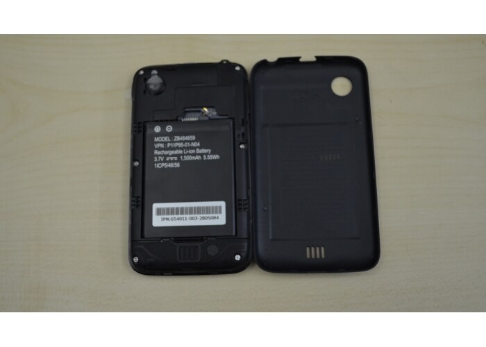The phone has a removable back cover.