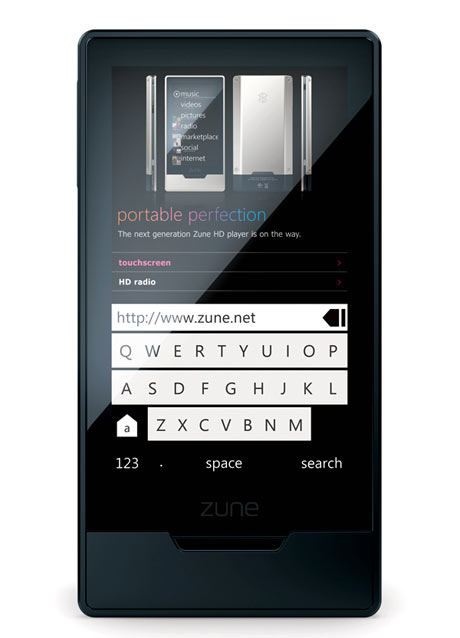 Zune HD with Web browser