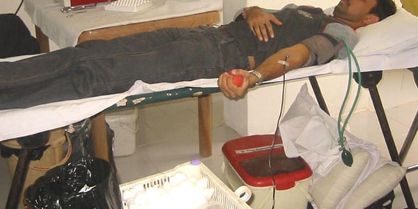 Any healthy adult can donate blood: men once in every three months and women every four months.