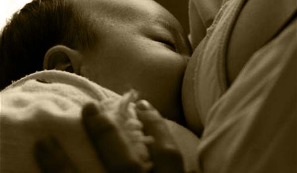 Nothing should be given before the first breastfeed.
