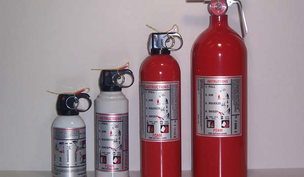 Keep small portable extinguishers handy for urgent use.