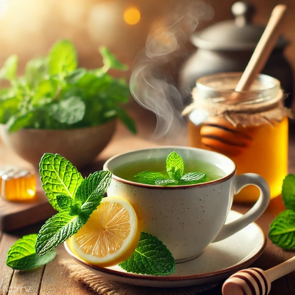 Peppermint tea can help soothe headaches and relieve nasal congestion. Its menthol content acts as a natural decongestant and can also provide a calming effect.