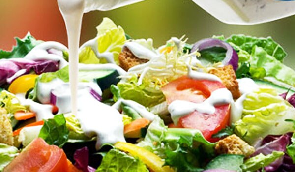 Use the low-fat versions of salad dressings rather than mayonnaise, cheese, dairy products, and other products.