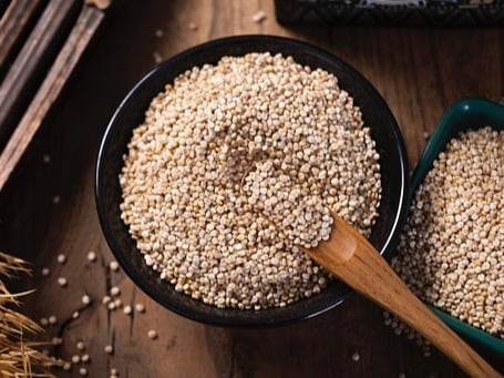 Although often considered a grain, quinoa is technically a seed and is rich in protein and fibre. It helps regulate blood sugar levels, which prevents insulin spikes and subsequent fat storage. Its high protein content also increases metabolism and aids in muscle repair, helping you burn more calories.